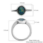 Boulder Opal Triplett-Ring, 925 Silber platiniert  ca. 1,23 ct image number 6