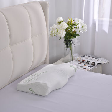 Gel memory foam pillow,memory foam,gel,polyester,L50*W30*H10CM,1100g,white