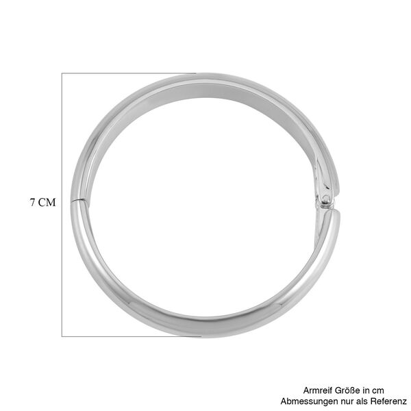 Silberfarbener Armreif, ca. 18.5 cm, ca. 65,00g image number 6