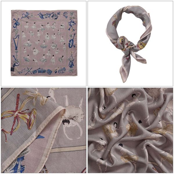 LA MAREY Foulard Quadratischer Schal, Pink image number 5