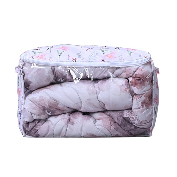 Serenity Night: Fenster-Aufbewahrungstasche, 60x37x37, wei&szlig; und rosa