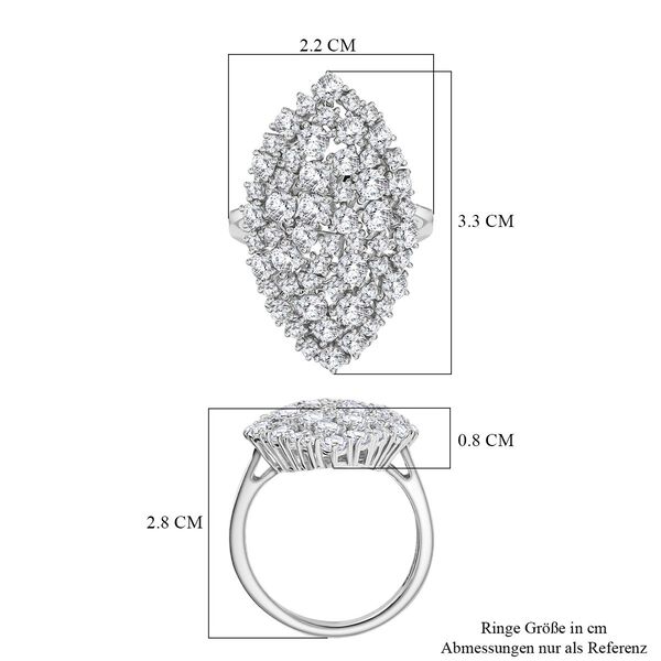 D'Joy Moissanit Ring 925 Silber rhodiniert (Gr&ouml;&szlig;e 20.00) ca. 2,79 ct image number 7