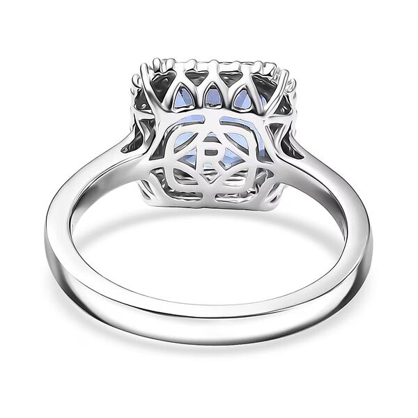 Rhapsody AAAA Tansanit, Wei&szlig;er Diamant Ring 950 Platin (Gr&ouml;&szlig;e 17.00) ca. 6,22 ct image number 6