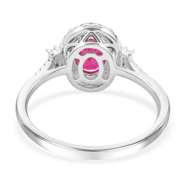 Rhapsody AAAA Natürlicher Mosambik-Rubin, Weißer Diamant Ring 950 Platin (Größe 17.00) ca. 2,49 ct image number 4