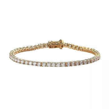 D'Joy Moissanit Armband ca. 20 cm 925 Silber Gelbgold Vermeil ca. 5.20 ct