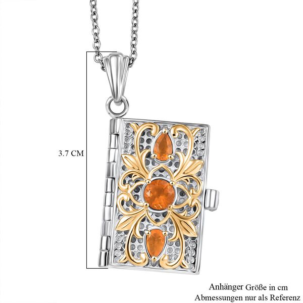 AA Feueropal heiliger Bibel-Anhänger mit 45cm Kette - 0,65 ct. image number 9