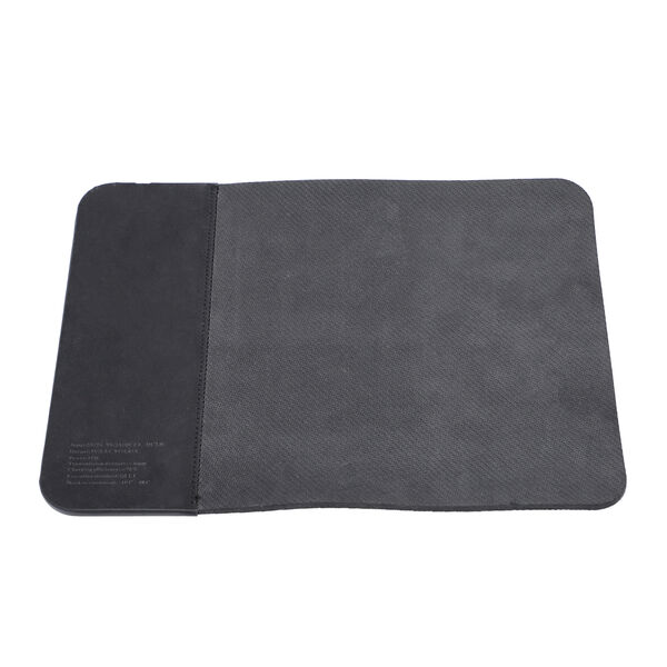Kabelloses Ladegerät Mauspad, PU Holzmaserung, 30x22 cm, USB-Kabel 100 cm, Schwarz image number 4