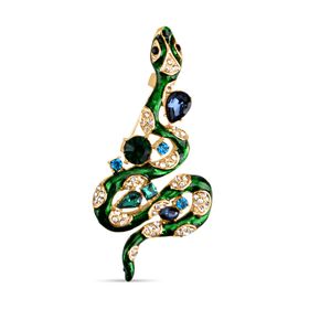 Mehrfarbiger Kristall Brosche emailliert