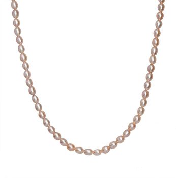 AA lavendel S&uuml;&szlig;wasser Perle 45+5cm Halskette