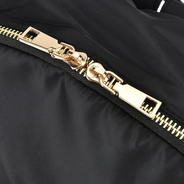 Moderner-Rucksack mit Smartem Ordnungssystem, wasserabweisendem Nylon, verstellbaren Schultergurten, Größe: 24x10x33cm, Granitschwarz image number 5