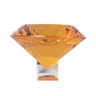 Diamantschliff gelber Glaskristall mit Ständer in Geschenkbox image number 2