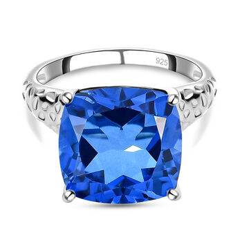 Ceylon Farbe Quarz Ring, 925 Silber platiniert (Gr&ouml;&szlig;e 16.00) ca. 6.64 ct