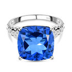 Ceylon Farbe Quarz Ring, 925 Silber platiniert (Größe 16.00) ca. 6.64 ct
