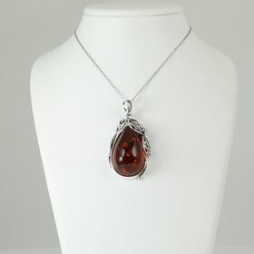 LIMITIERTE AUFLAGE Nat&uuml;rlicher Baltischer Bernstein Anh&auml;nger 925 Silber Schwarz oxidiert