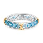 Himmelblauer Topas Ring, Silberton, (Größe 19.00) ca. 6.20 ct