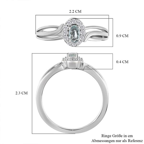 Alexandrit und weißer Zirkon-Ring - 0,34 ct. image number 7