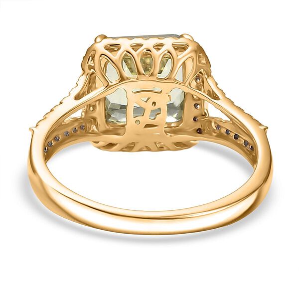 AAA Turkizit, Weißer Diamant Ring 585 Gold (Größe 20.00) ca. 3,85 ct image number 4