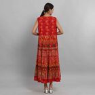 100% Baumwolle ärmelloses Kleid, Mandala Muster, Einheitsgröße, Rot image number 2