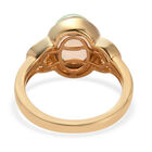 Natürlicher, äthiopischer Opal und Zirkon-Ring, 925 Silber Gelbgold Vermeil  ca. 2,48 ct image number 5