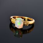 Natürlicher, äthiopischer Welo Opal und gelber Diamant-Ring - 1,30 ct. image number 2