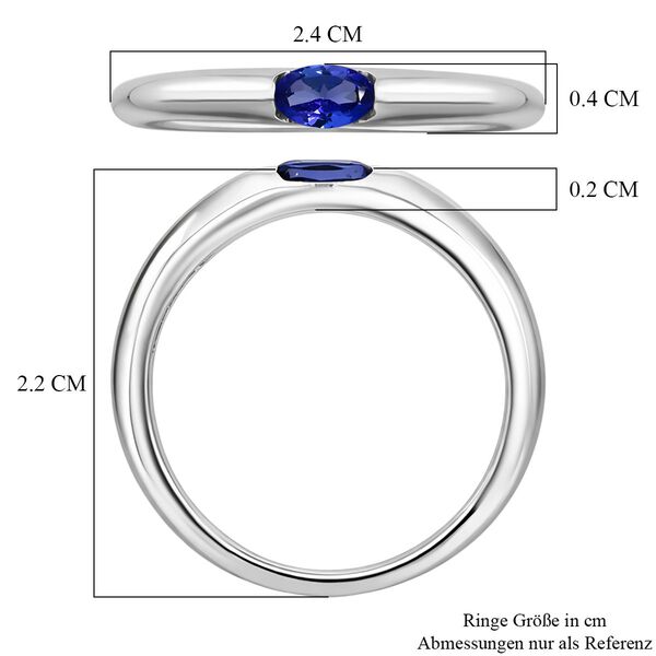 D'Joy AA Tansanit Ring 925 Silber rhodiniert (Gr&ouml;&szlig;e 19.00) ca. 0,23 ct image number 6