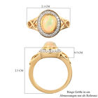 Natürlicher Äthiopischer Opal und Zirkon Ring 925 Silber vergoldet (Größe 16.00) ca. 1,08 ct image number 6