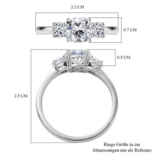 LUXURIANT DIAMOND- SGL zertifizierter VS-EF Labor Diamant Ring in 950 Platin - 1,50 ct. image number 7