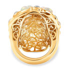 Natürlicher, äthiopischer Opal-Ring, 925 Silber Gelbgold Vermeil  ca. 4,49 ct image number 5