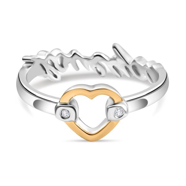 GP Amore Kollektion - Kanchanaburi blauer Saphir und weißer Champagner Diamant Ring image number 0