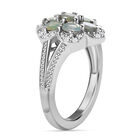 Alexandrit und Zirkon Ring 925 Silber platiniert  ca. 1,42 ct image number 4