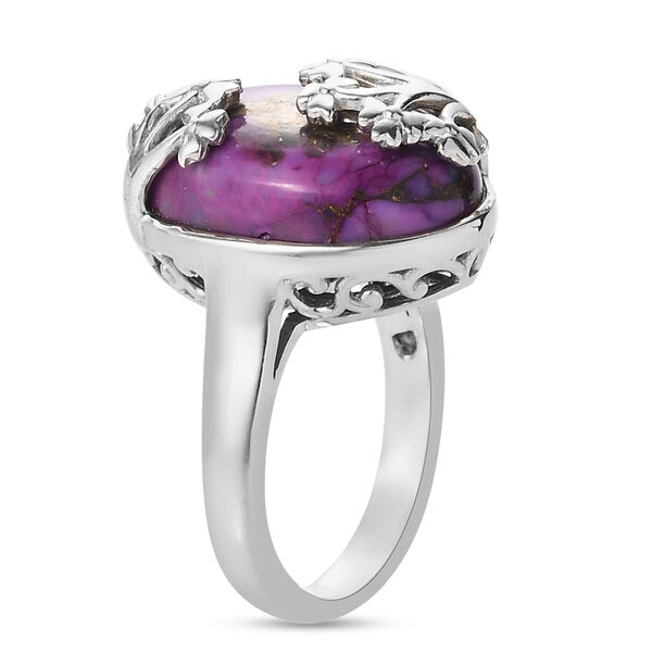 Lila Mojave T&uuml;rkis-Ring, Ionenbeschichtetes Messing  ca. 11,03 ct image number 5