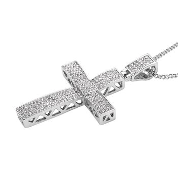 Wei&szlig;er Kristall-Anh&auml;nger mit Kette - 10 ct.