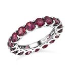 Rhodolith Granat-Ring, 925 Silber platiniert  ca. 5,63 ct image number 3