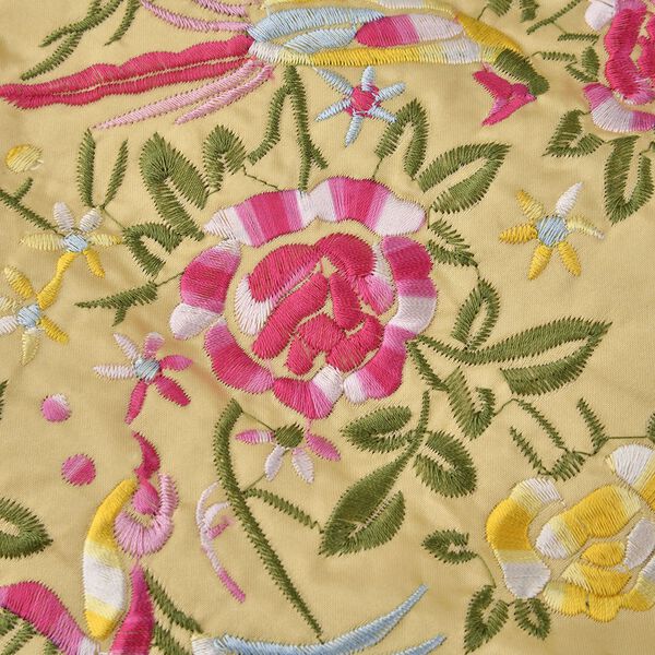 Schmuckorganizer aus Satin mit Stickerei und 5 Premium-Poliert&uuml;chern, 20x9cm, Gold image number 5