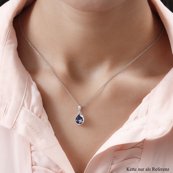 Ceylonfarbener Quarz-Solit&auml;r-Anh&auml;nger, 925 Silber platiniert - 1,97 ct.&nbsp; image number 2