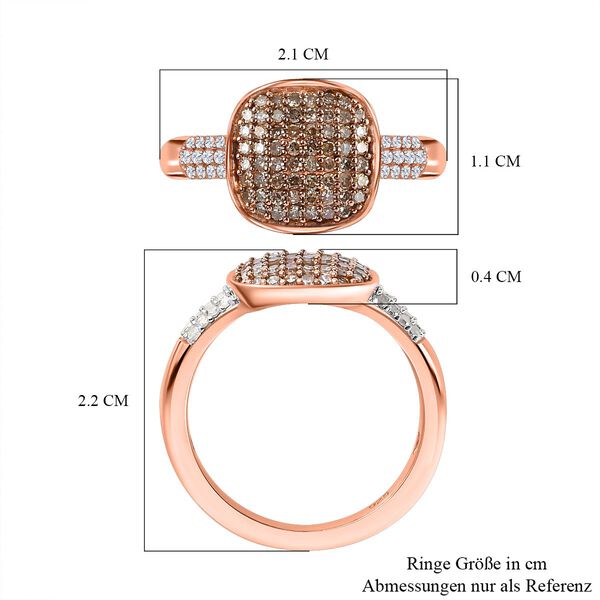 Natürlicher Champagner-Diamant-Ring - 0,50 ct. image number 6