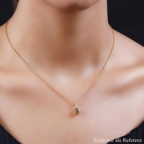 AA Nat&uuml;rlicher, goldener Tansanit und Zirkon-Anh&auml;nger image number 2