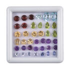 Mehrfarbige Edelstein-Sammlung, facettiert, verschiedene Schliffe und Formen