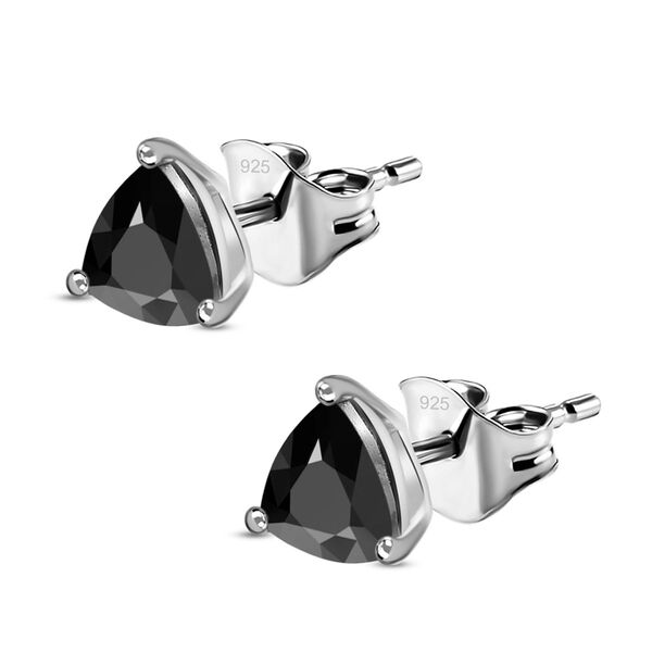 Schwarze Spinell Ohrringe, 925 Silber ca. 1.93 ct image number 4
