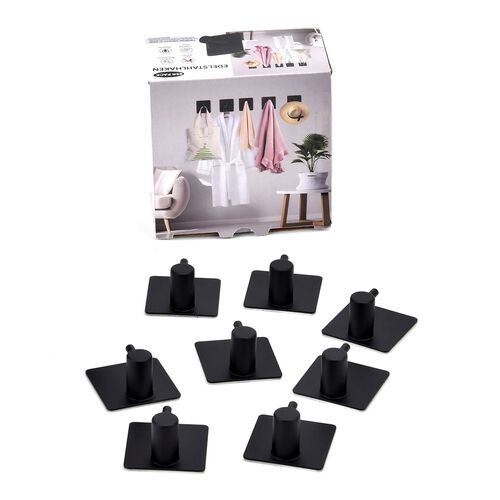 "Set of 8pcs metal hook-Black Material:iron 430 stainless steel 201 Size:4.5cm Thickness:1.2mm Weight :400g(Set)                                 Max bearing weight: 2-2.5kg" image number 0
