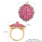 Afrikanischer Rubin Blumen-Ring, 925 Silber vergoldet  ca. 7,03 ct image number 5