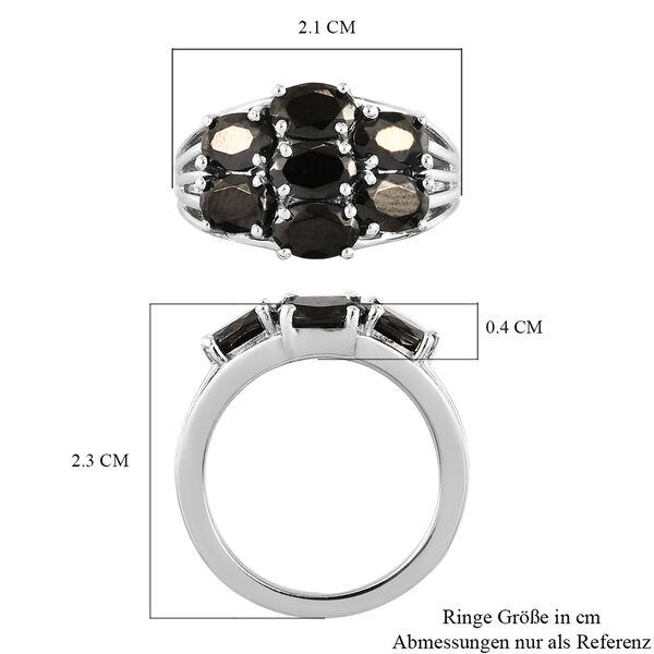 Elite Shungit Ring 925 Silber platiniert  ca. 1,78 ct image number 7
