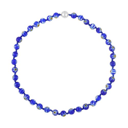 Murano-Stil, Murano-Glasperlen Design, Halskette, ca. 50 cm, Blau image number 0