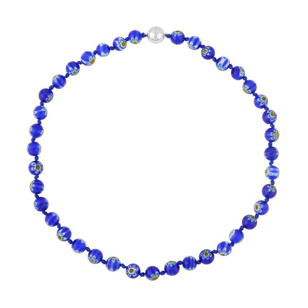 Murano-Stil, Murano-Glasperlen Design, Halskette, ca. 50 cm, Blau image number 0