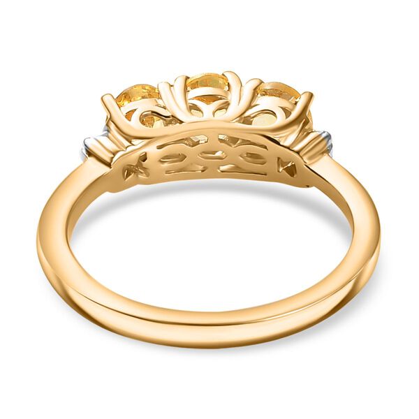 AA Premium brasilianischer Heliodor und Diamant-Ring 925 Silber - 1,13 ct. image number 6