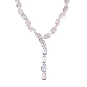 Weiße Keshi Perlen Halsketten, ca. 394,10 ct.