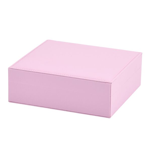 Schmuck Aufbewahrungsbox mit Haken, abschlie&szlig;bar mit Schl&uuml;ssel, 6 F&auml;cher, 19x17x6,8cm, Rosa image number 5