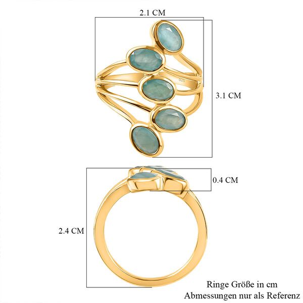 Grandidierit-Ring, 925 Silber vergoldet (Größe 16.00) ca. 2,27 ct image number 7