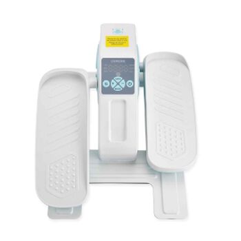 LIVMORE Elektro Fitness Stepper f&uuml;r zuhause, sanftes Training, leise, LCD Display, Fernbedienung, Anti Rutsch Pedale, Wei&szlig;, 1 Jahr Garantie inkl.