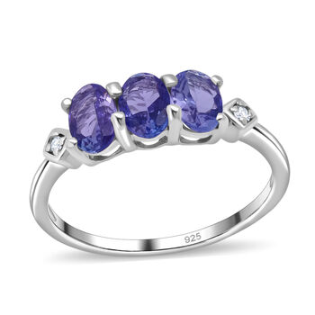 Tansanit und Labor Diamant Ring - 1,35 ct.